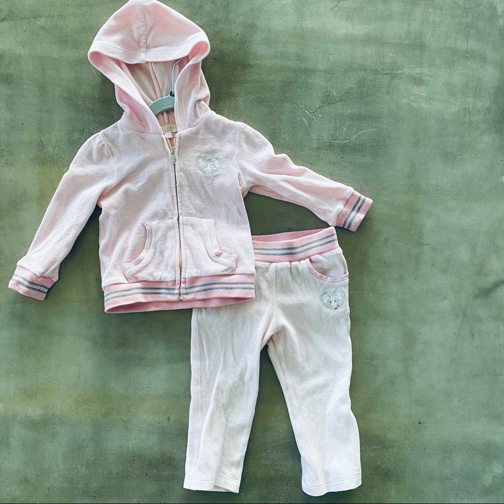 Gucci Baby Girl Tracksuit Pink Terry